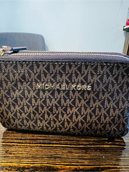 Michael Kors Handbags - Michael Kors Men's Brown MK Signature Toiletry Bag